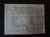 Documento sobre escravidão, com selo oficial