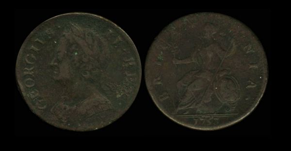 Half-penny 1753 - Colonial dos Estados Unidos.